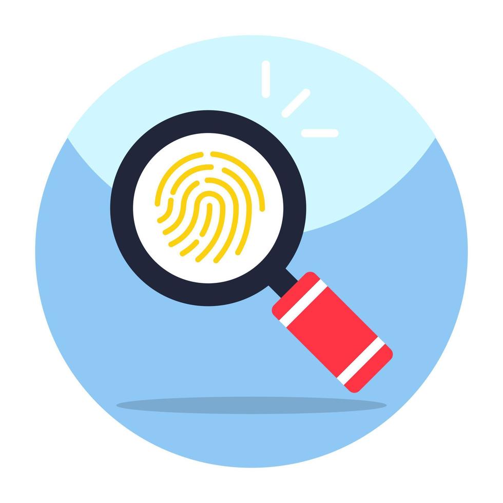 An icon design of search fingerprint vector