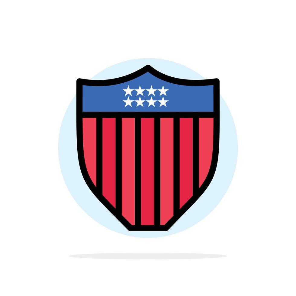 American Shield Security Usa Abstract Circle Background Flat color Icon vector