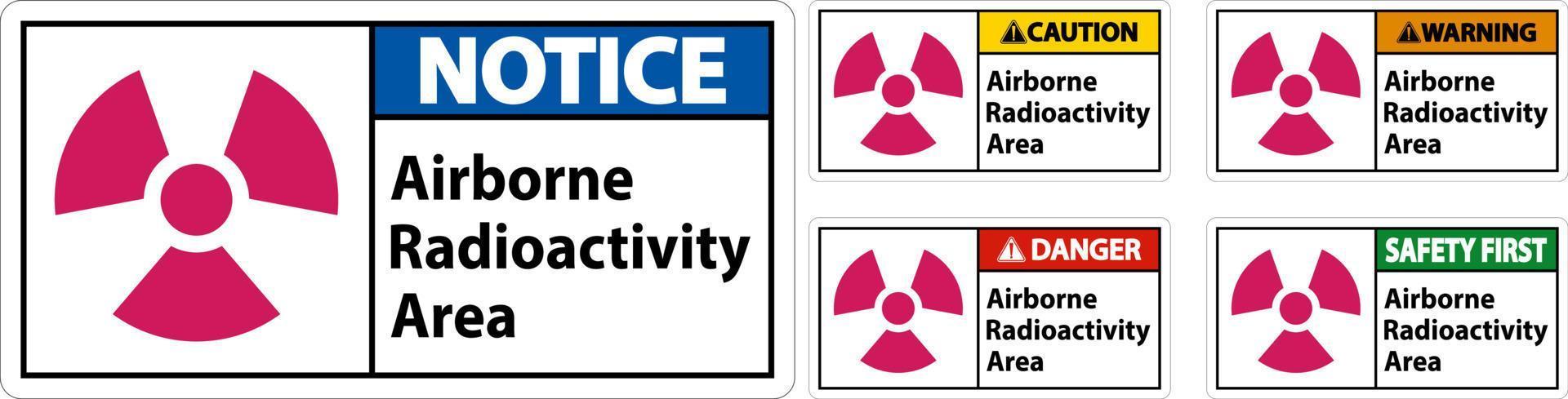 Airborne Radioactivity Area Symbol Sign On White Background vector