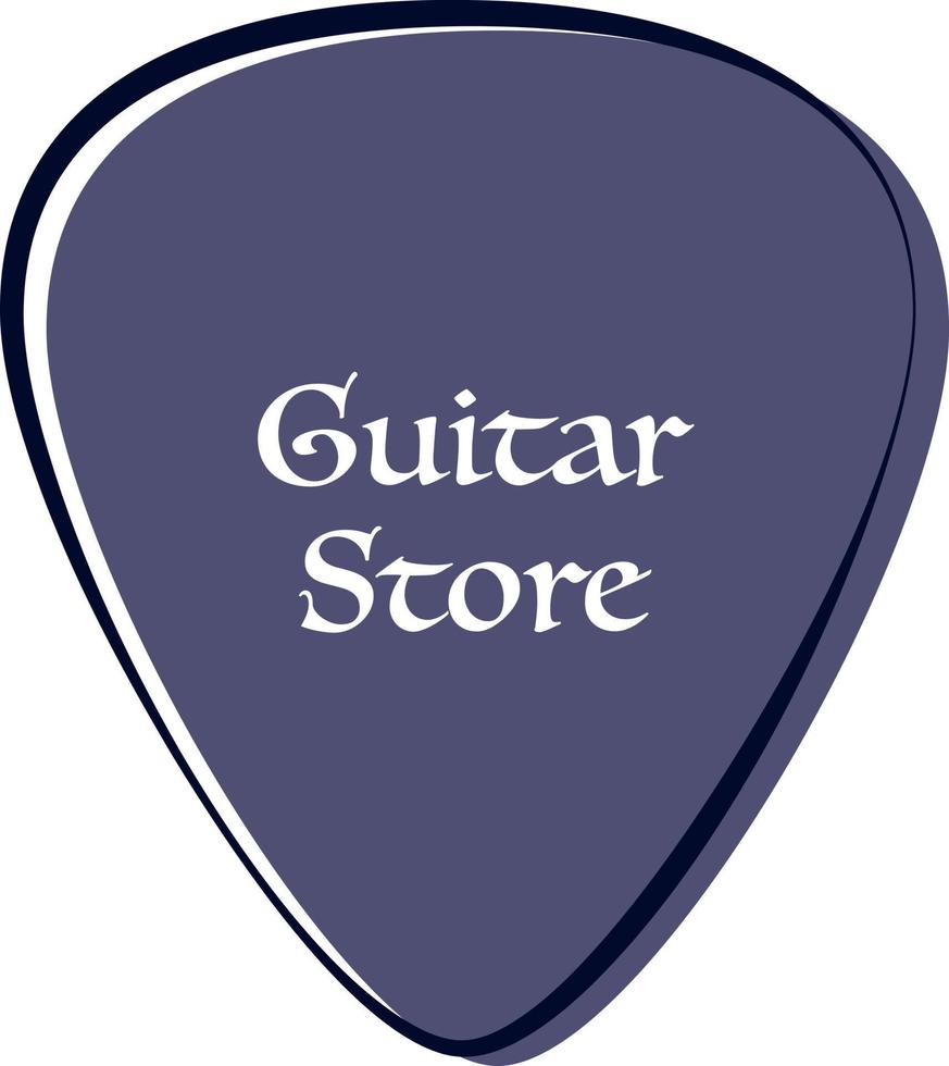 Guitar Store Logo Template Vector Pick Icon