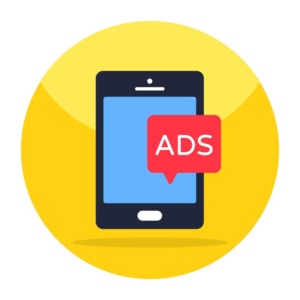 Perfect design icon of mobile ad vector