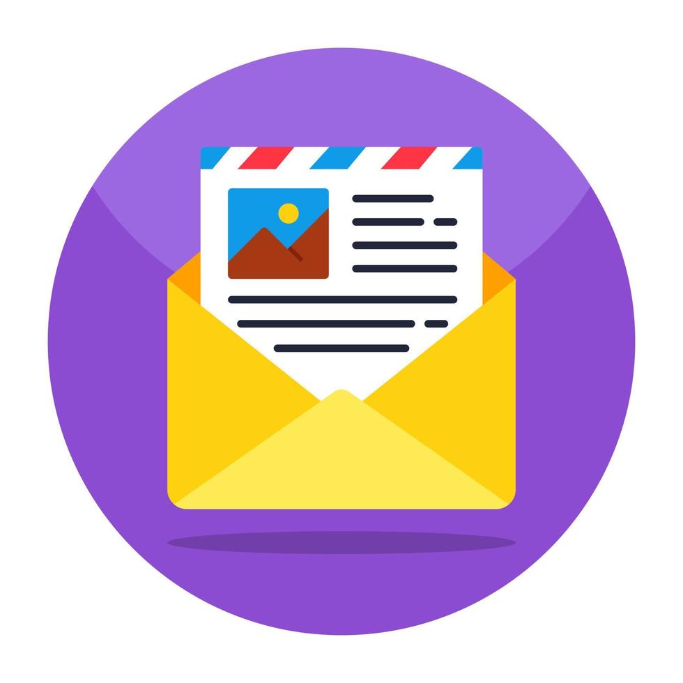 Editable design icon of mail vector