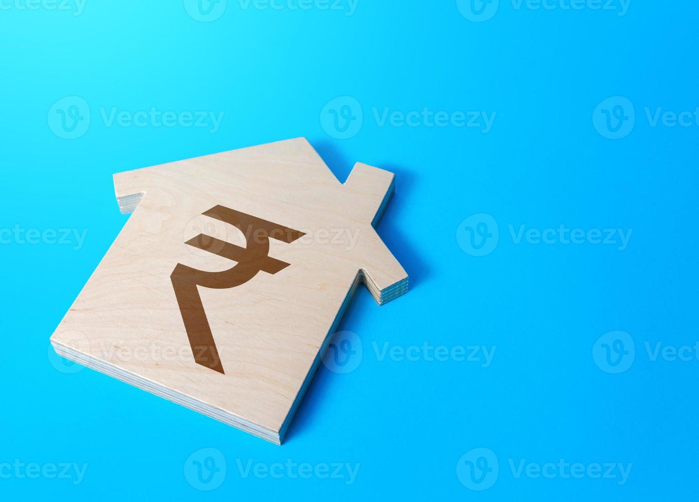 House with a indian rupee symbol. Cost estimate. Search for options