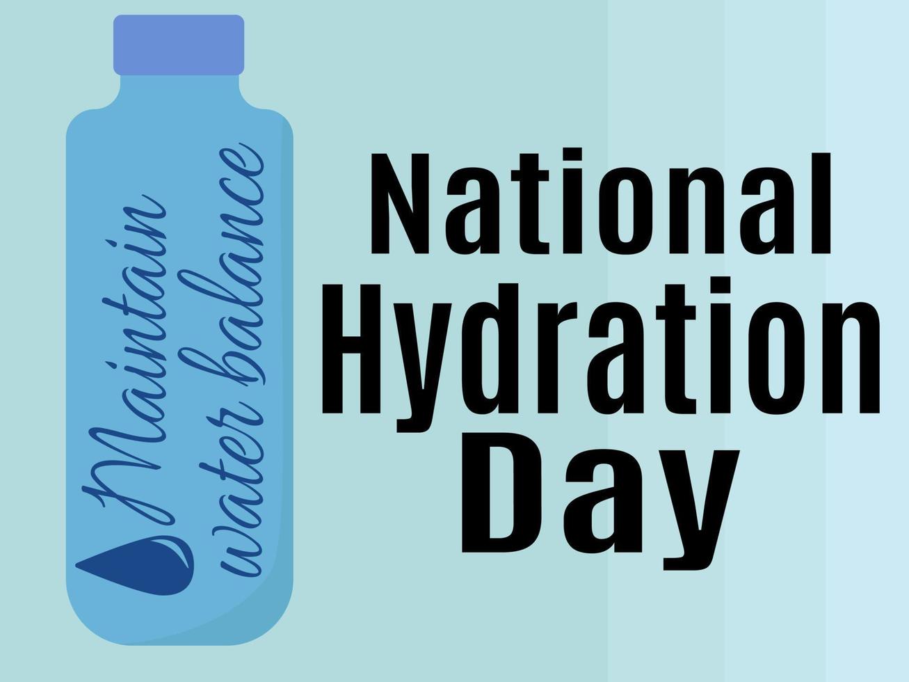 National Hydration Day, idea for a poster, banner, flyer or postcard
