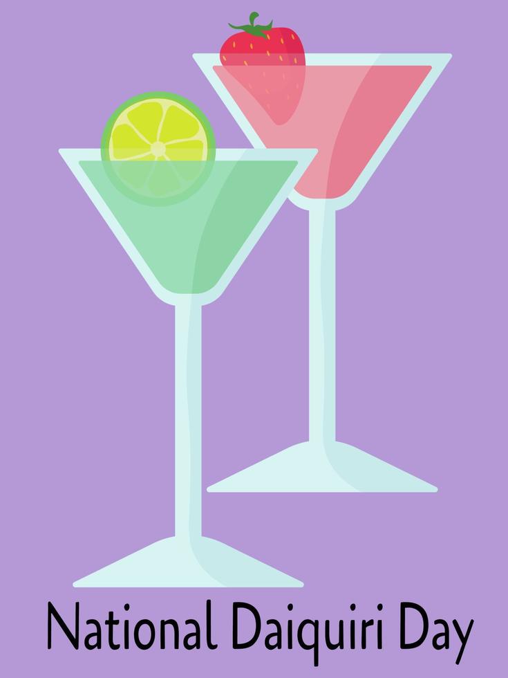 día nacional del daiquiri, idea para el diseño de afiches, pancartas, volantes, postales o menús vector