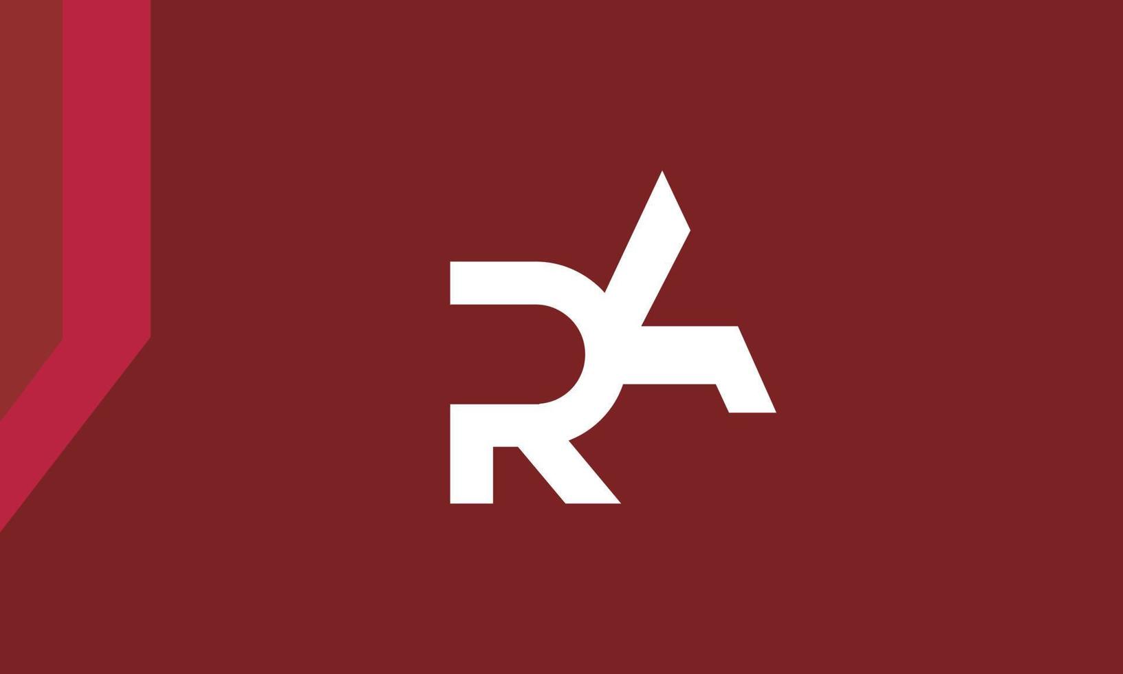 alfabeto letras iniciales monograma logo ra, ar, r y a vector