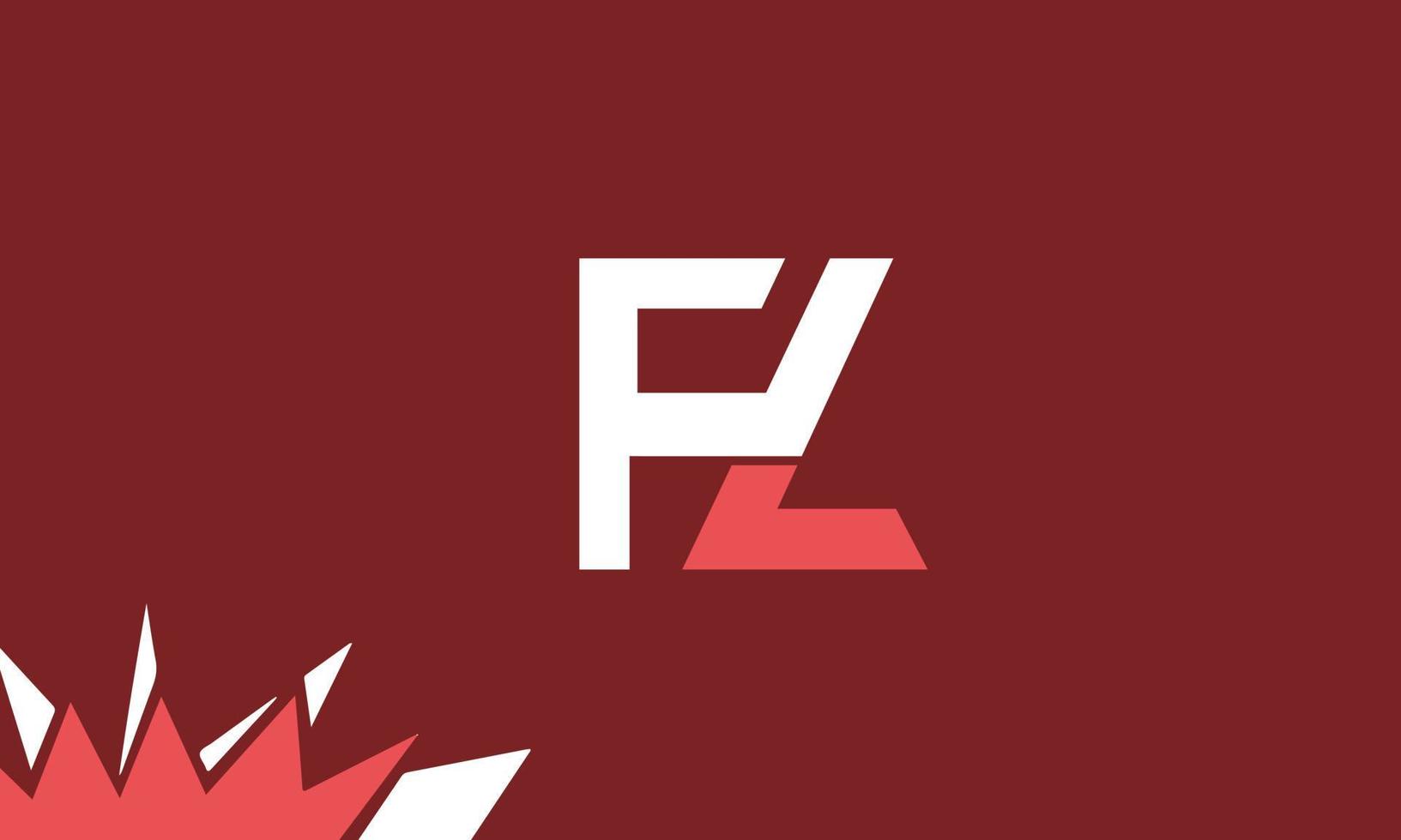 letras del alfabeto iniciales monograma logo fl, lf, f y l vector