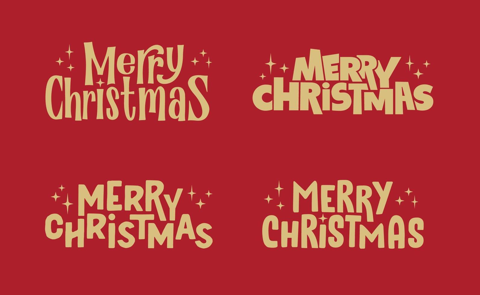 Merry Christmas lettering typographic design. Xmas holidays text design. vector