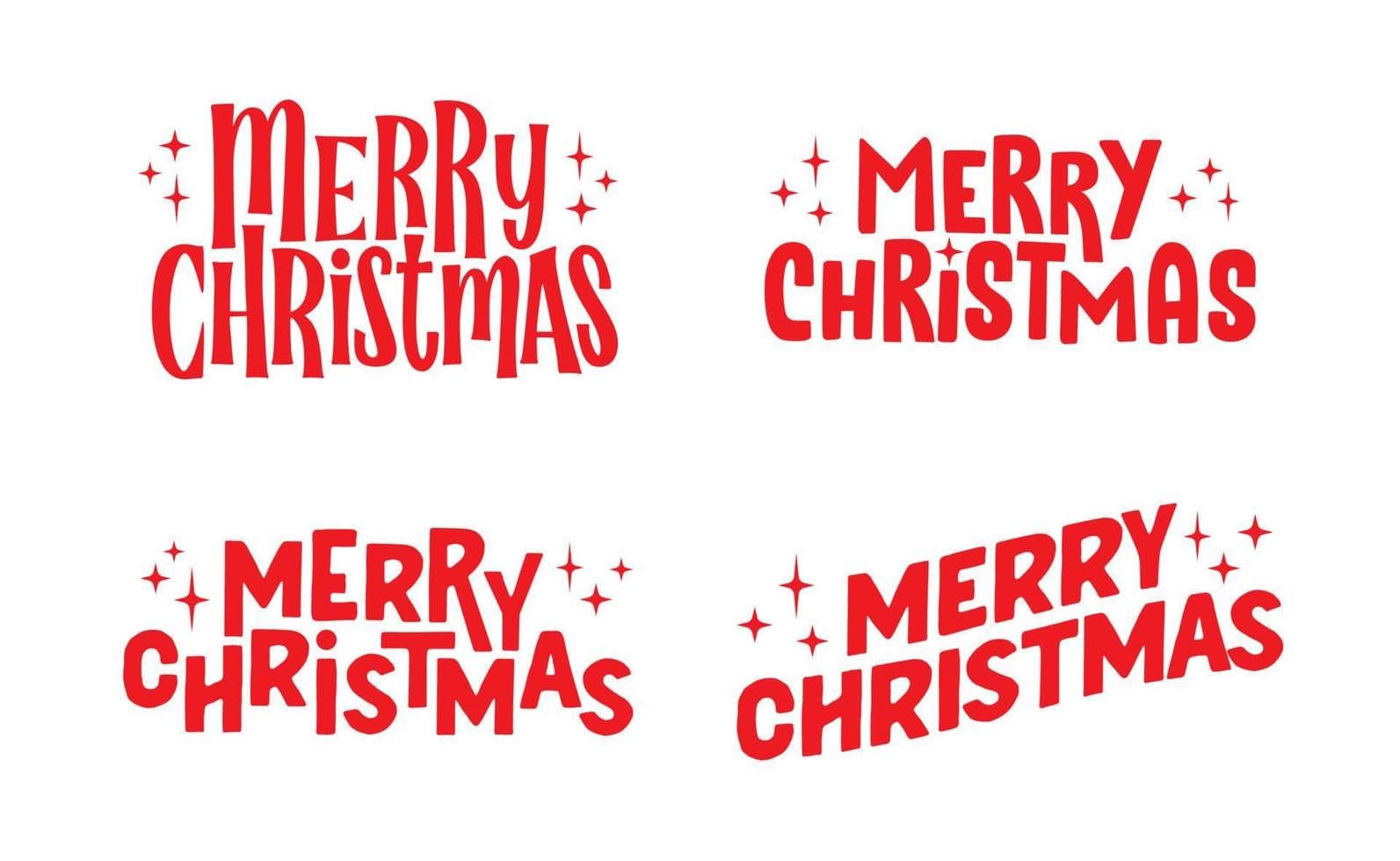 Merry Christmas lettering typographic design. Xmas holidays text design. vector