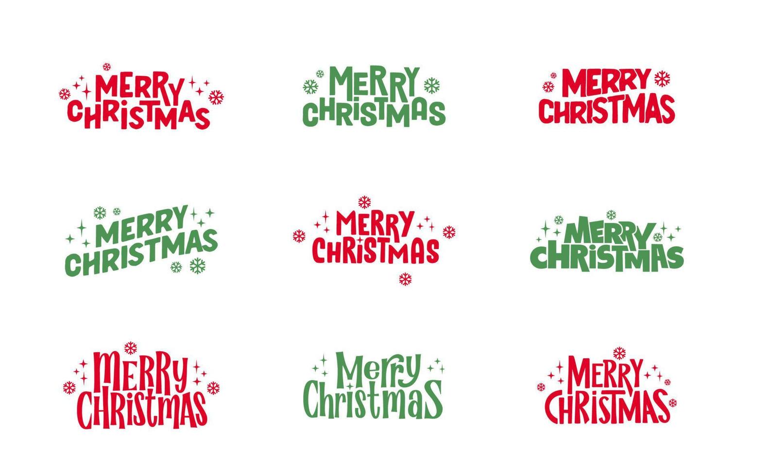 Merry Christmas lettering typographic design. Xmas holidays text design. vector