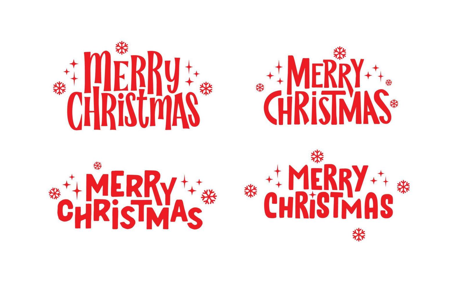 Merry Christmas lettering typographic design. Xmas holidays text design. vector