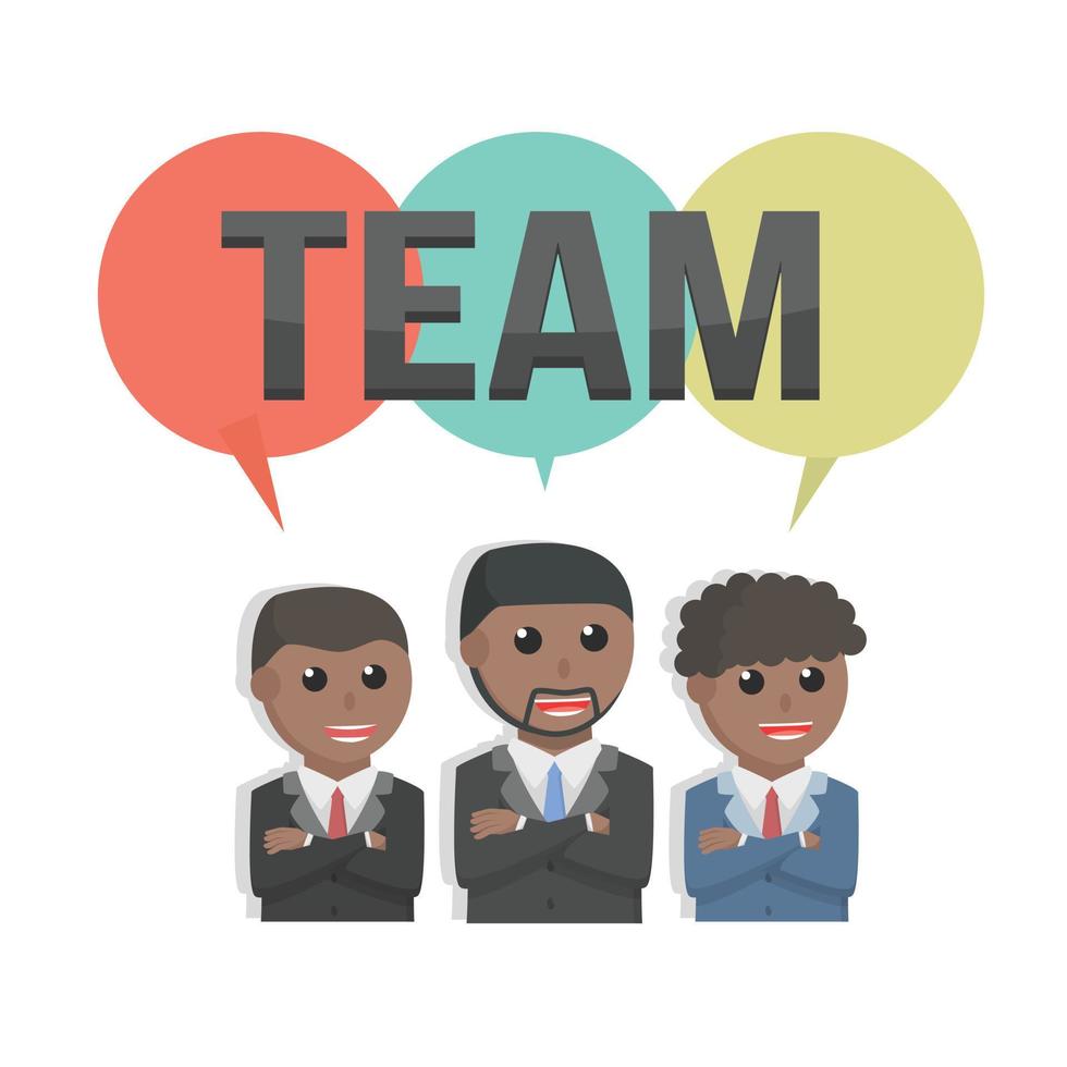 businessman african team work with text vector