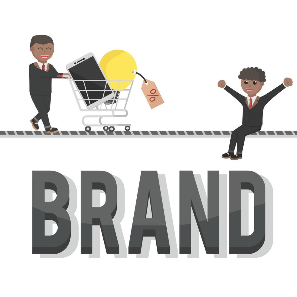 business african brand design character with text vector