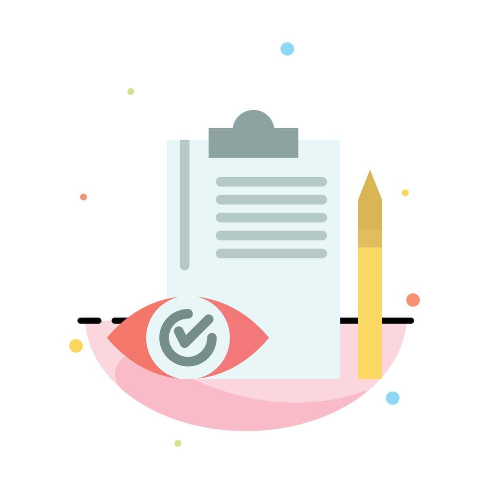 Quality Control Backlog Checklist Control Plan Abstract Flat Color Icon Template vector