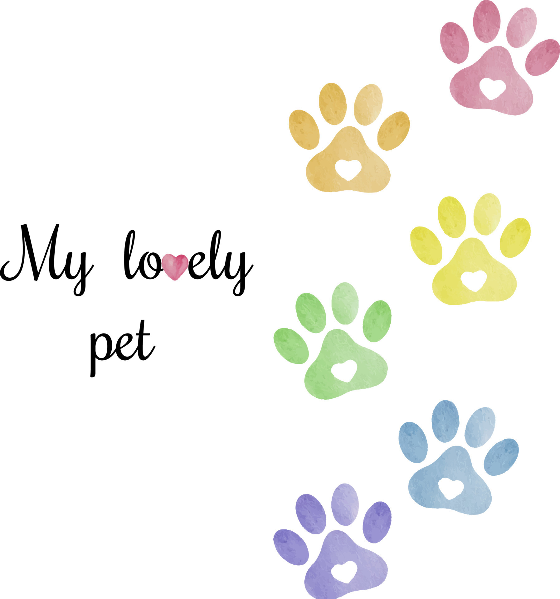 set-of-isolated-hand-drawn-watercolor-rainbow-animal-footprints
