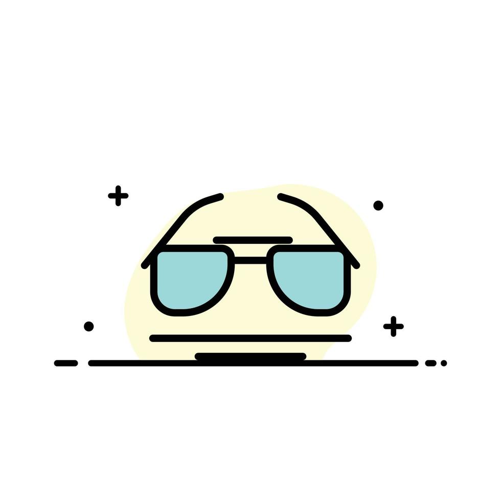Glasses Eye View Spring  Business Flat Line Filled Icon Vector Banner Template