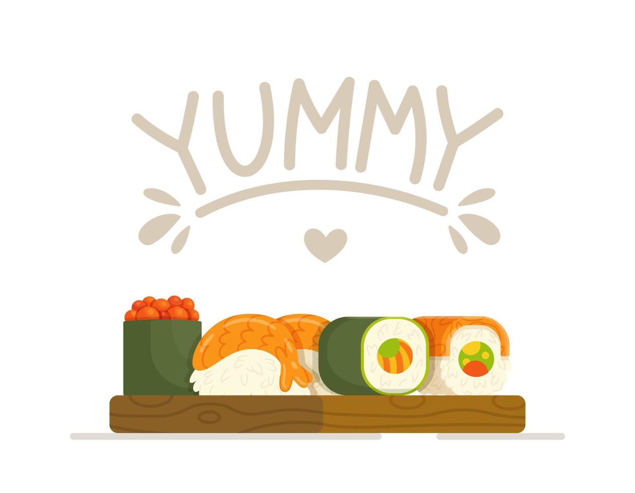 cocina asiática. delicioso. deliciosa cocina japonesa. vector