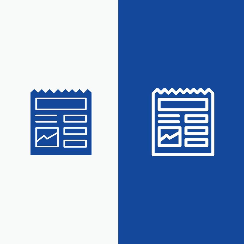 Document Basic Ui Picture Line and Glyph Solid icon Blue banner Line and Glyph Solid icon Blue banne vector