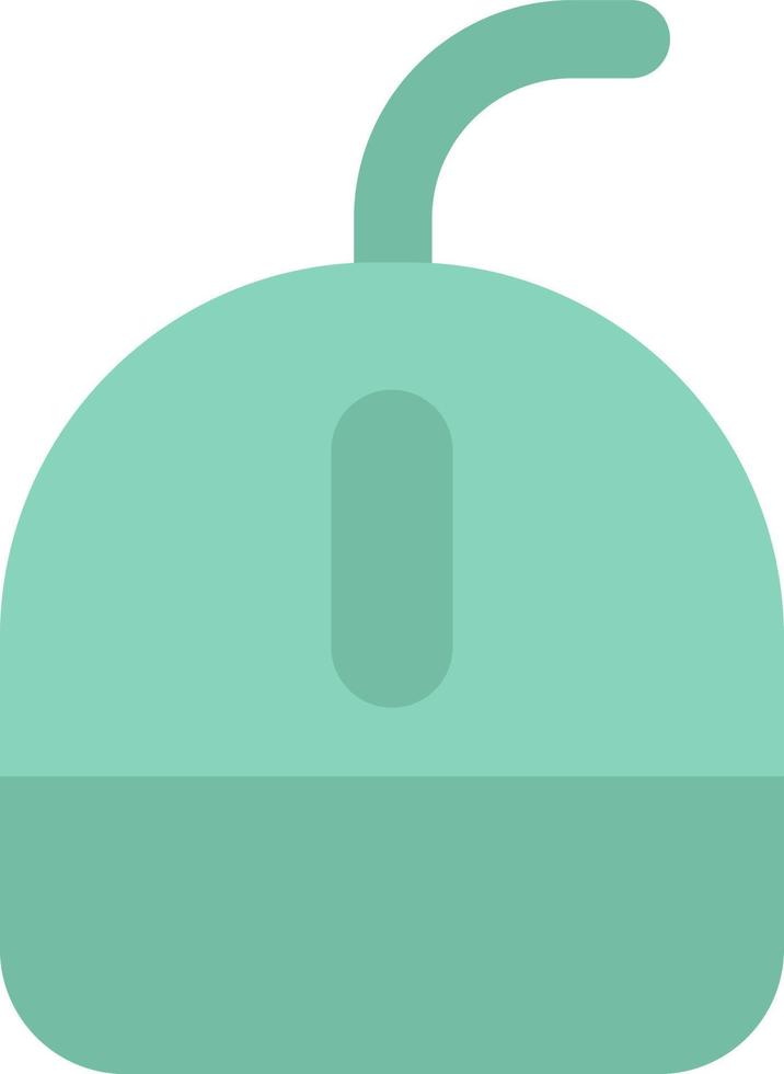 Green office mouse, illustration, on a white background. vector