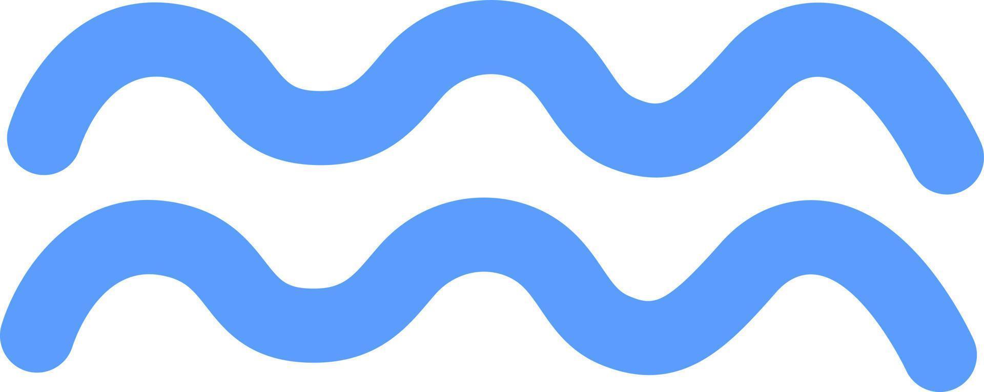 olas de mar azul, ilustración de icono, vector sobre fondo blanco