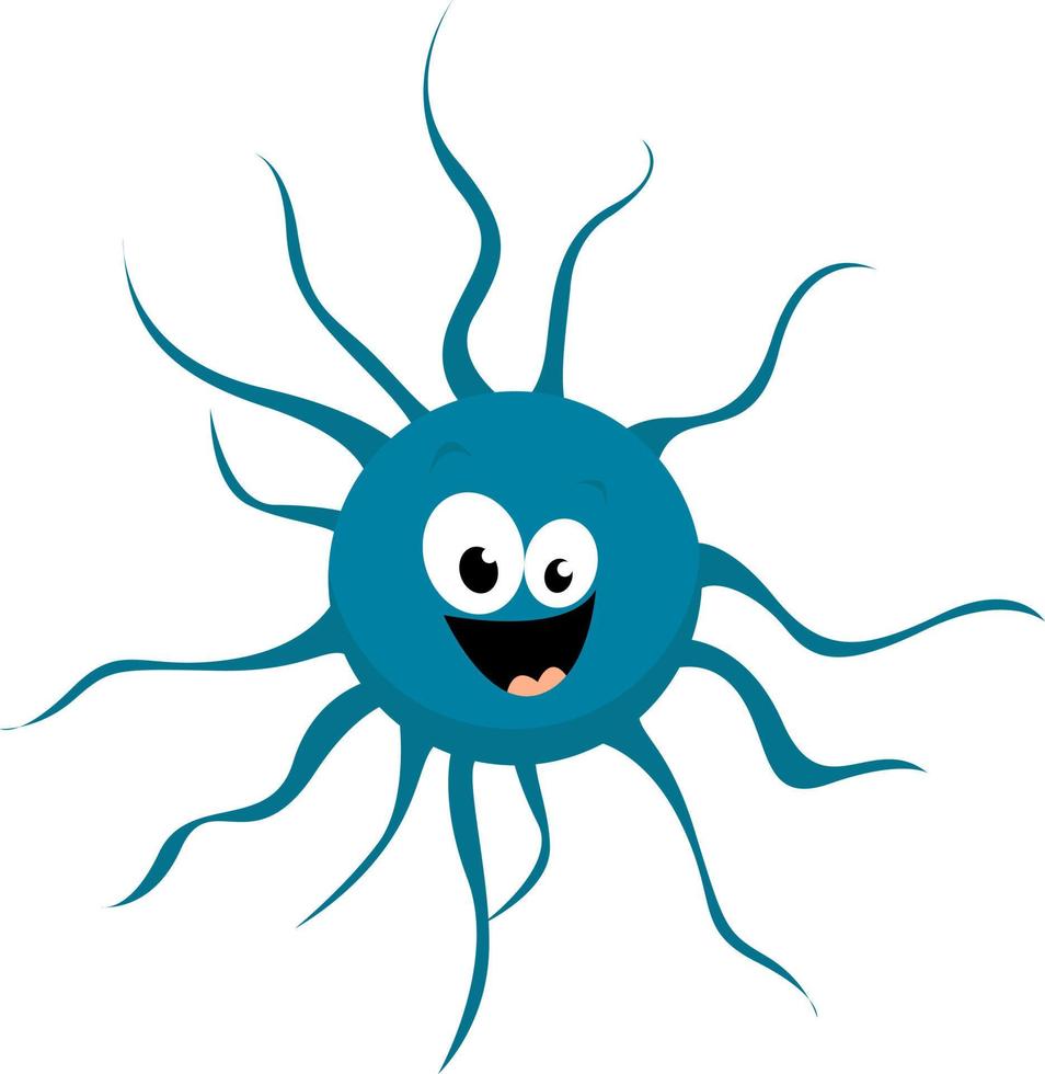 Crazy virus, illustration, vector on white background