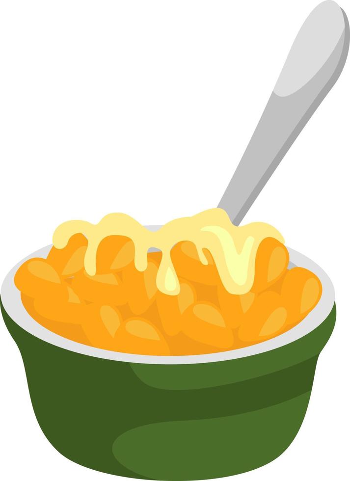 Delicious cream corn, illustration, vector on white background