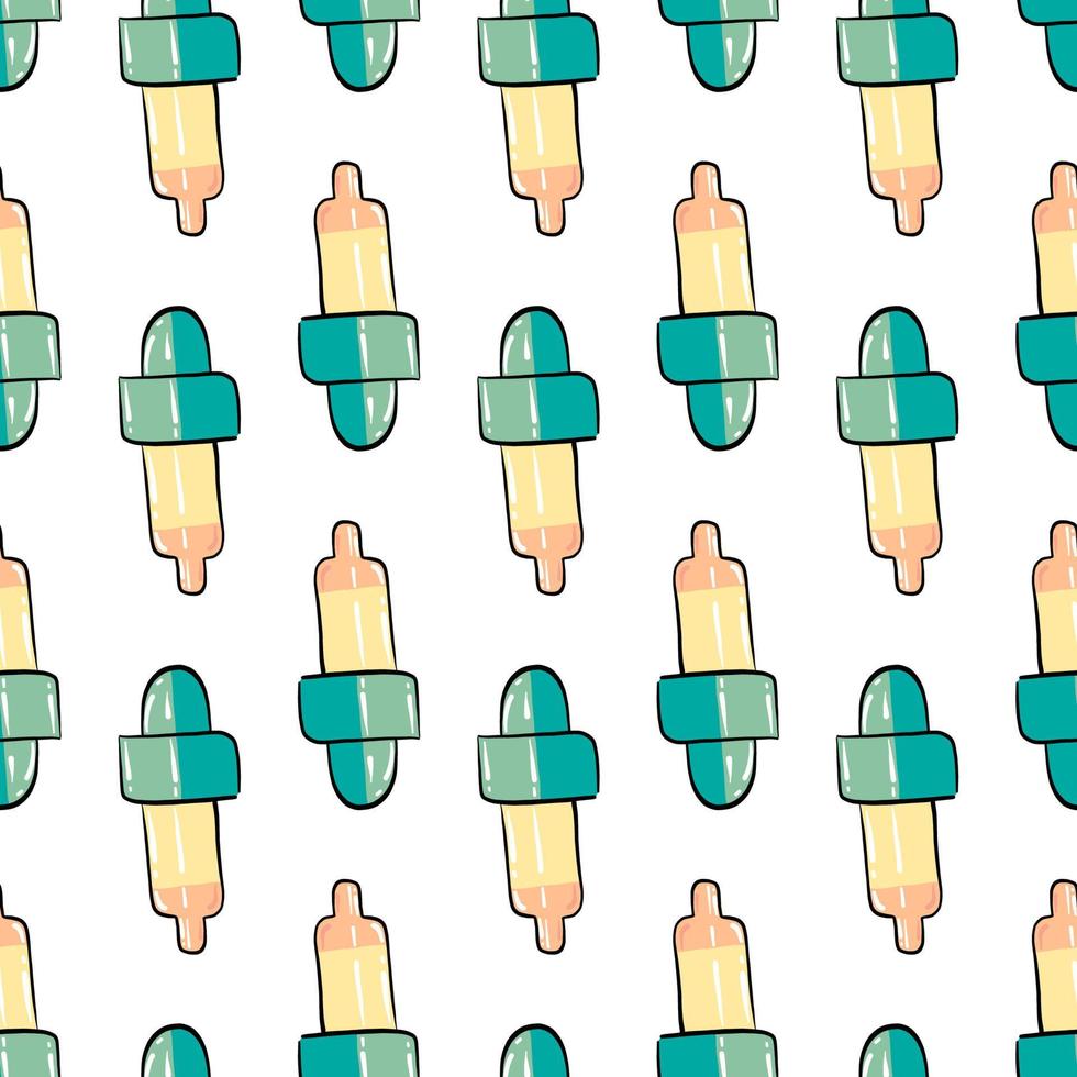 Pipette pattern, illustration, vector on white background