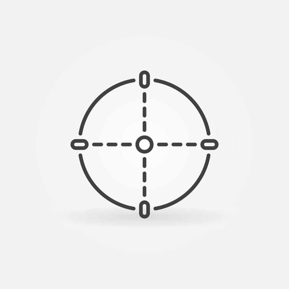 Aim or Crosshair linear icon. Target vector line symbol