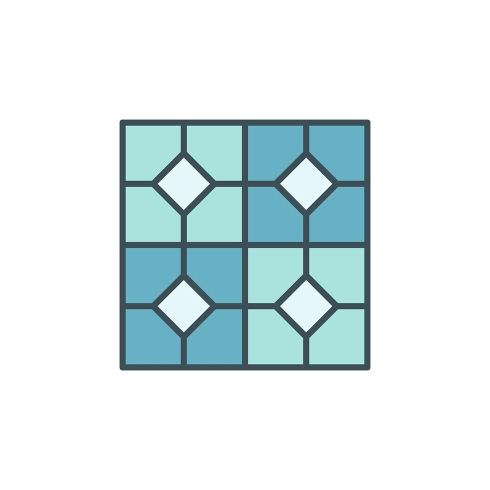 Floor Tile vector concept blue icon