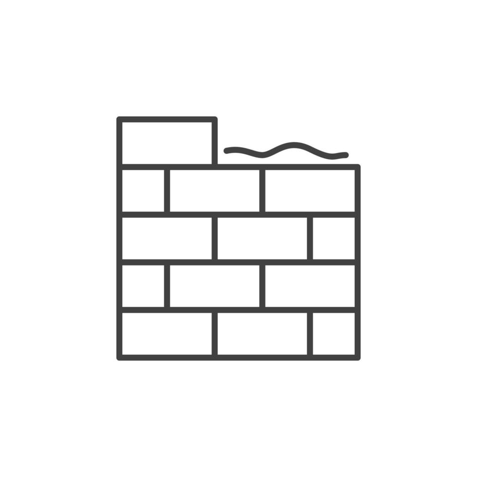 Masonry vector concept simple icon in thin line style