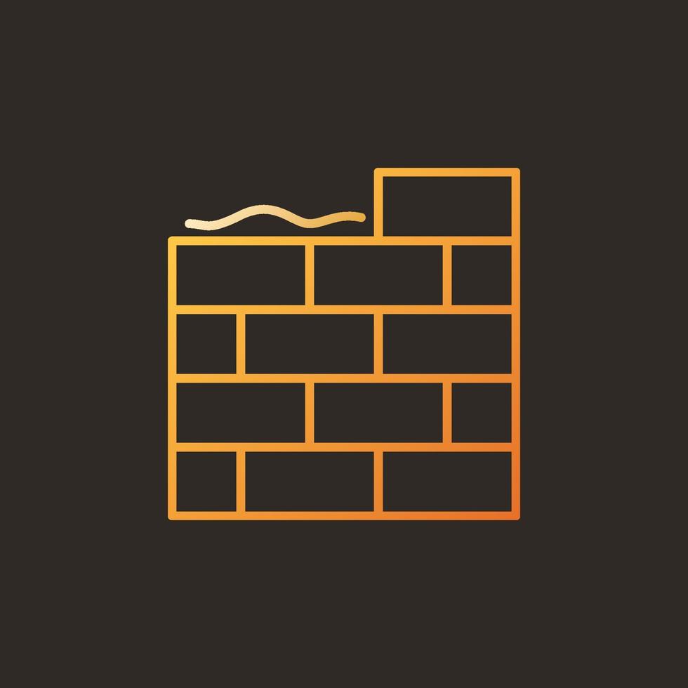 Masonry vector creative colorful icon in outline style
