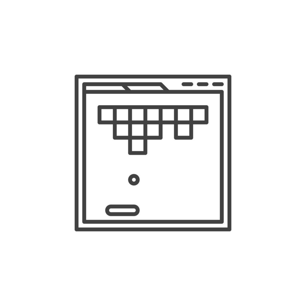Browser Game outline vector concept icon