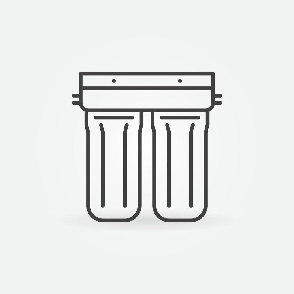 Main Line Water Filter vector concept icon in outline style