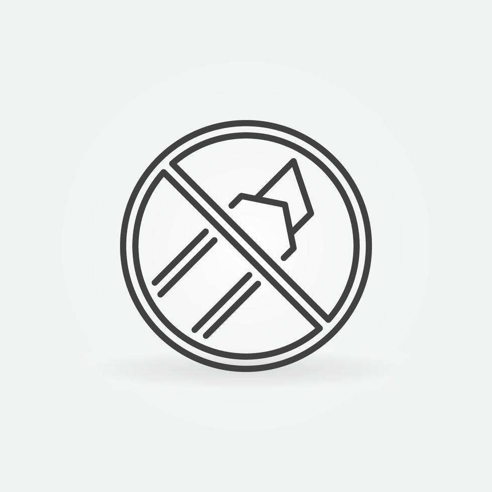 Do not Cut with Stationery Knife vector round outline icon