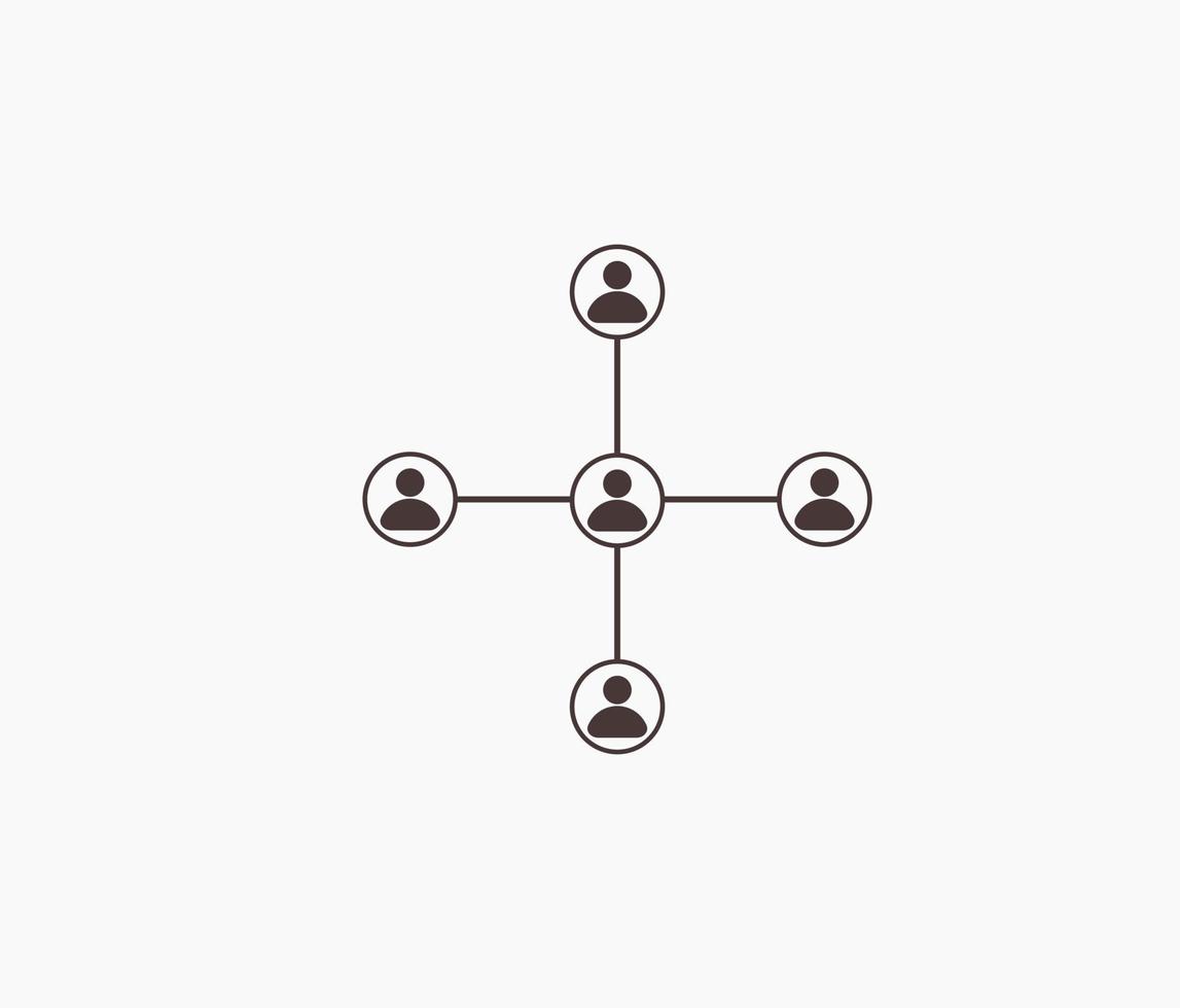 Employee relationship organization symbol icon vector