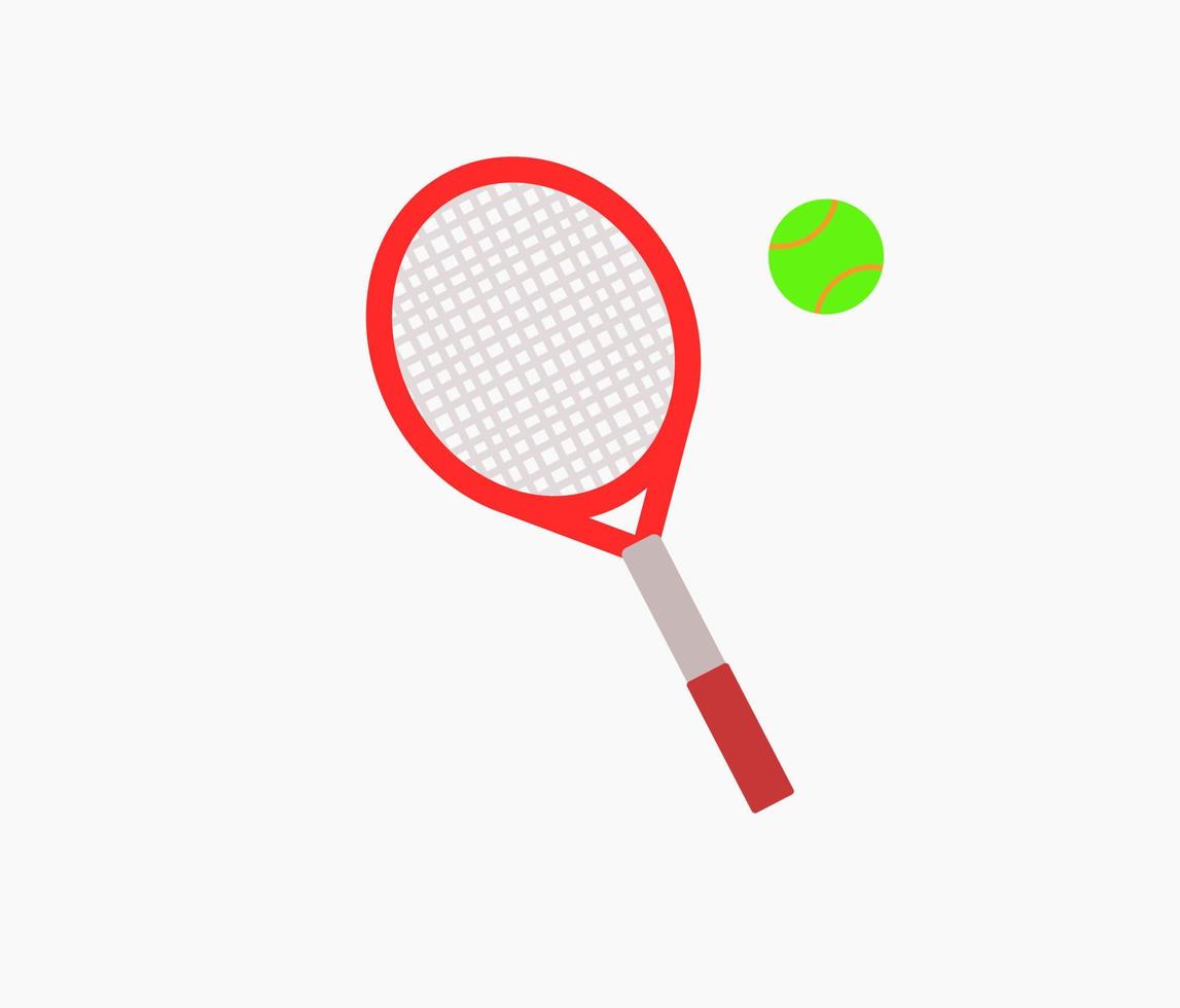 Tennis racket with ball vector