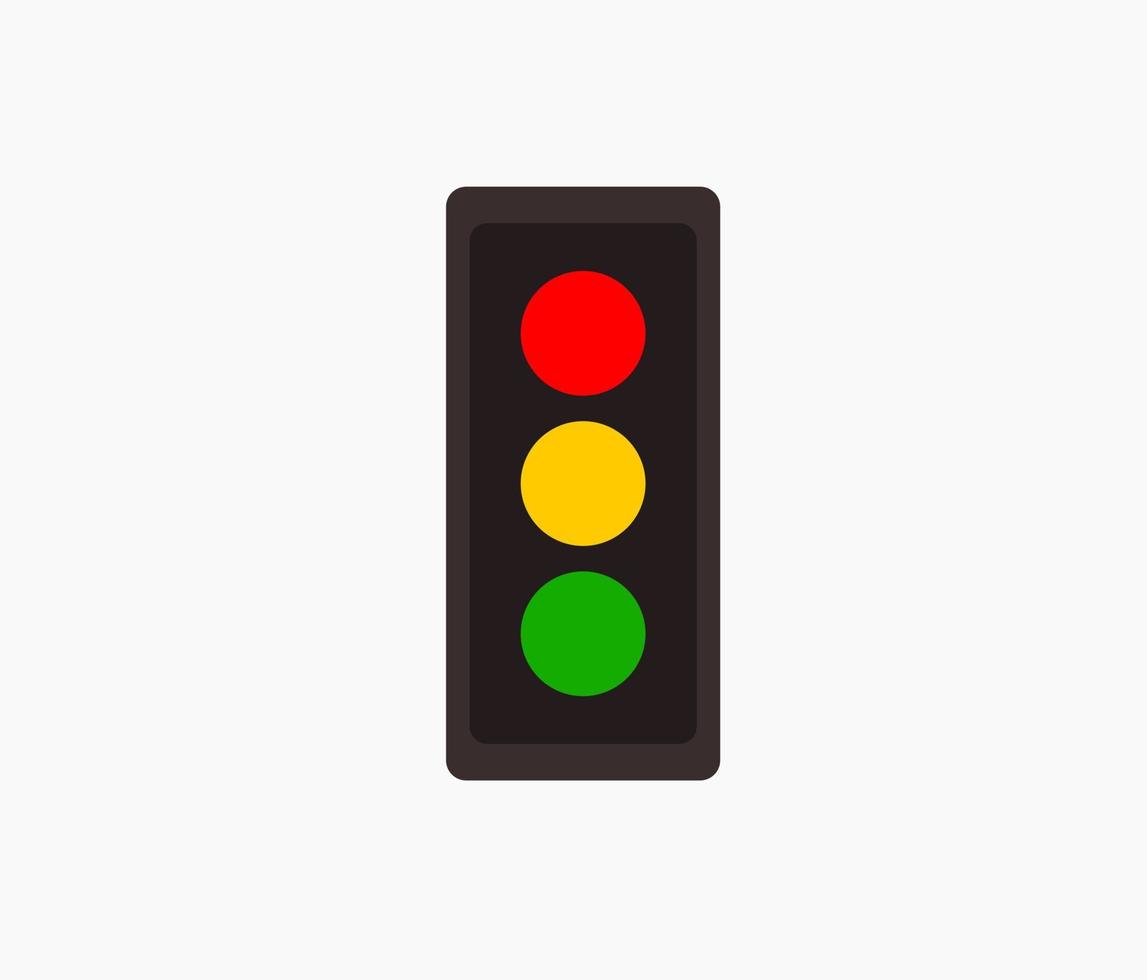 Traffic light flat design vector