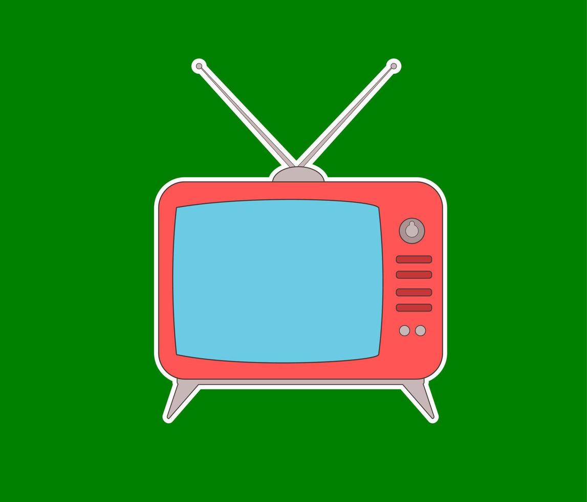 television classic sticekr vector