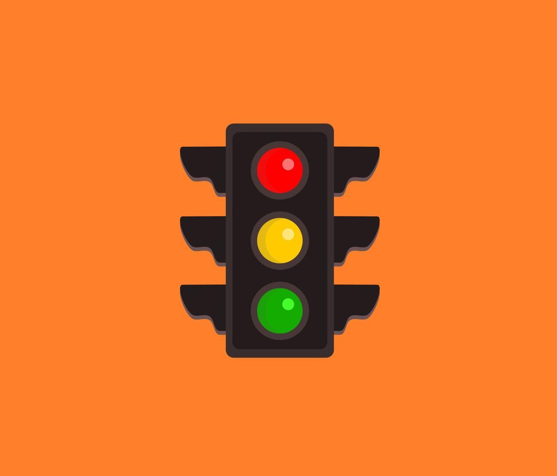 head Traffic light design vector