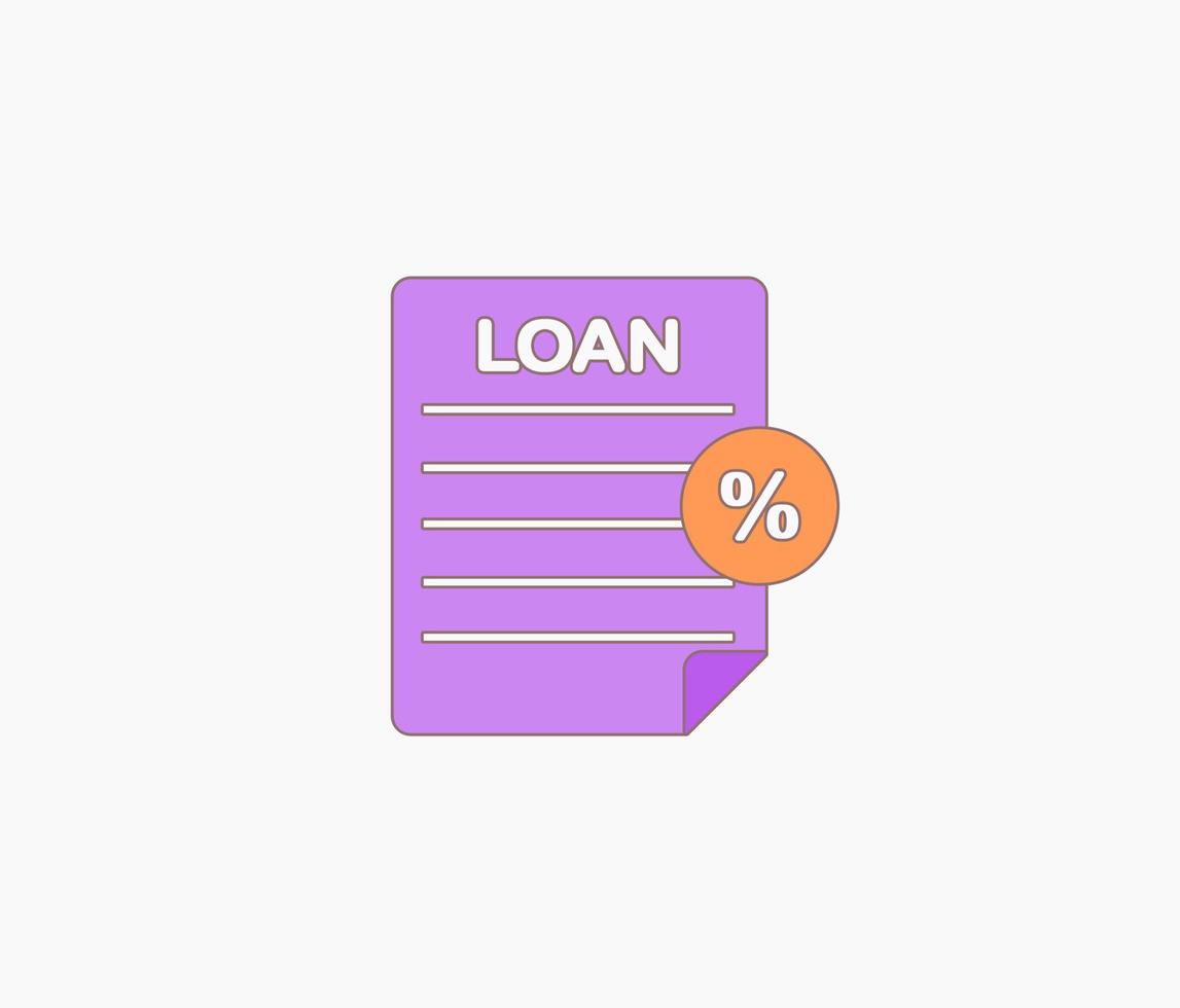 loan document page ilustration vector