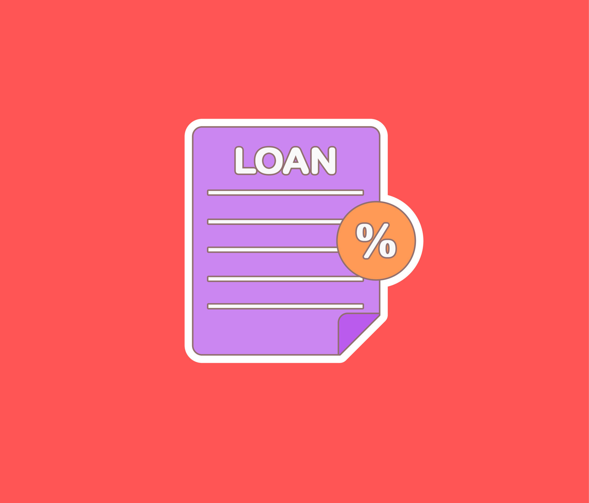 loan document sticker 13448537 Vector Art at Vecteezy