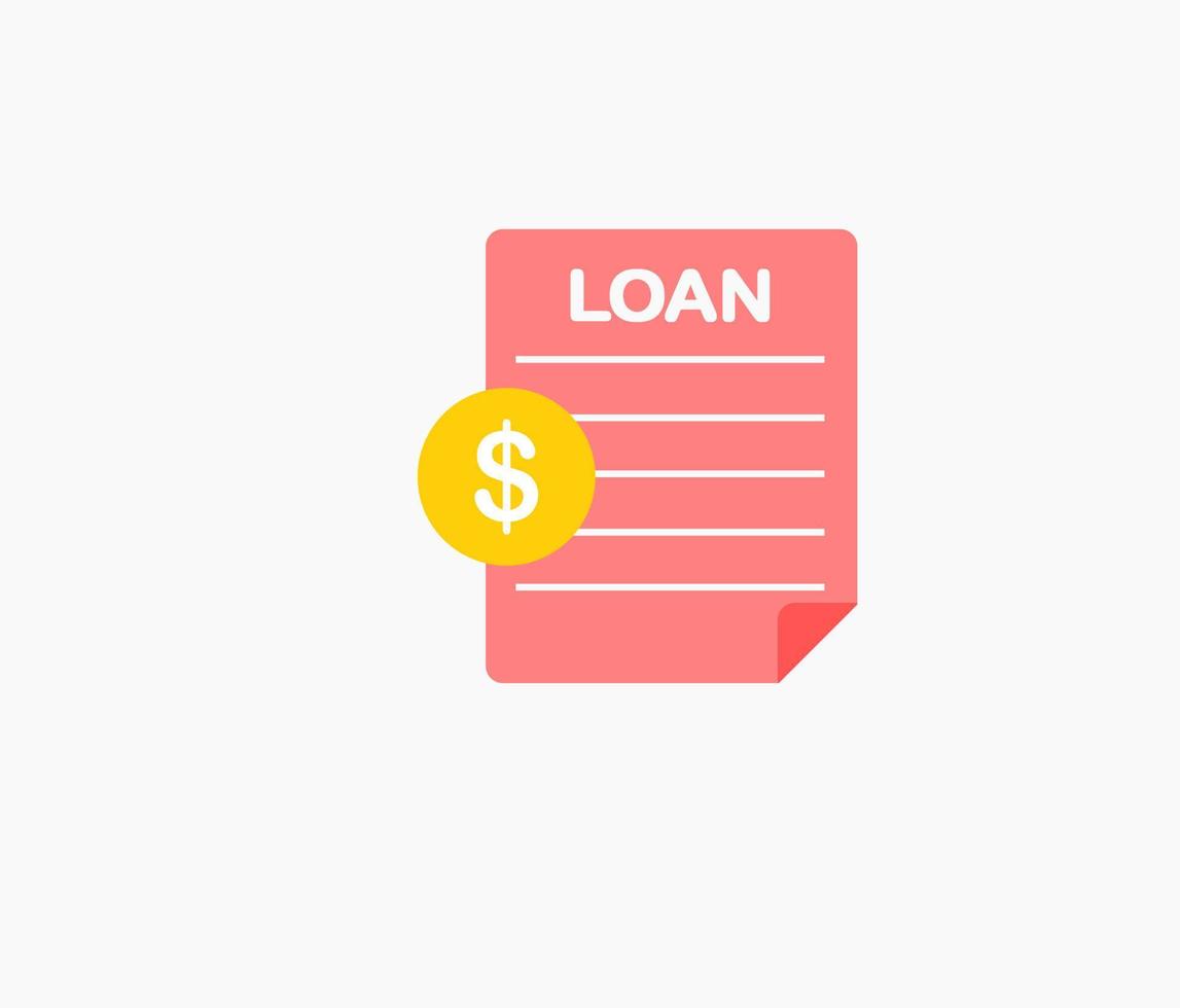 loan document page icon vector