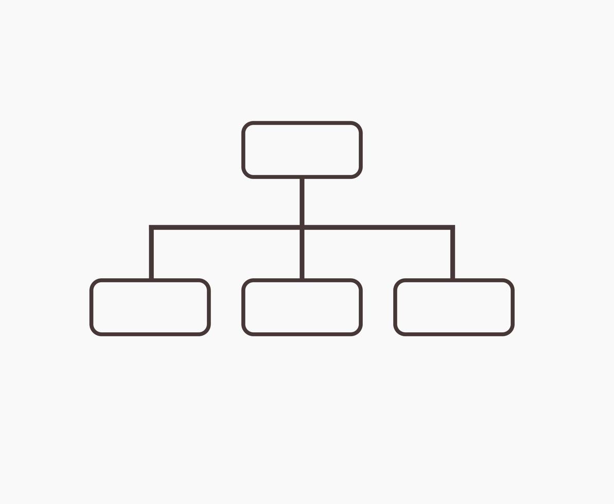 diagram organization icon vector