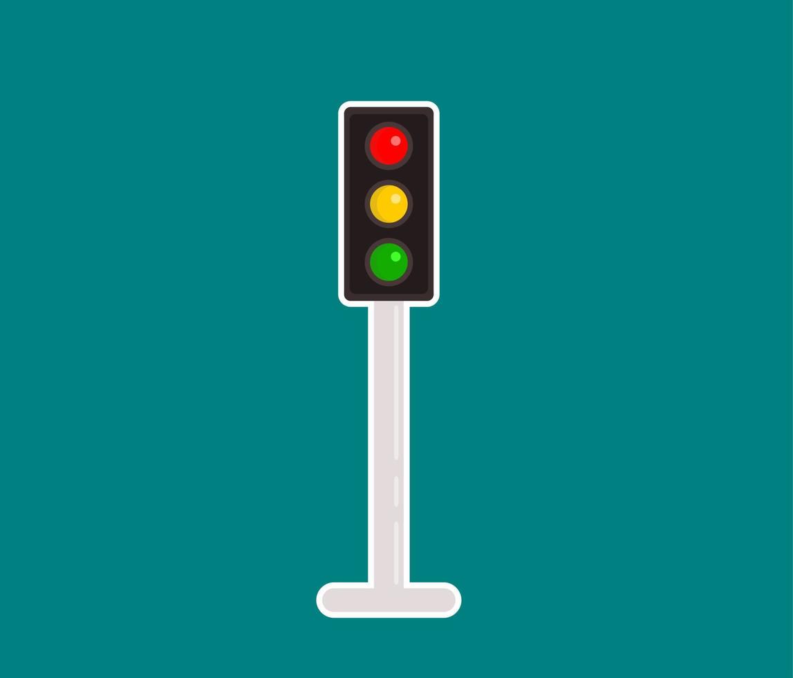 Traffic light sticker vector