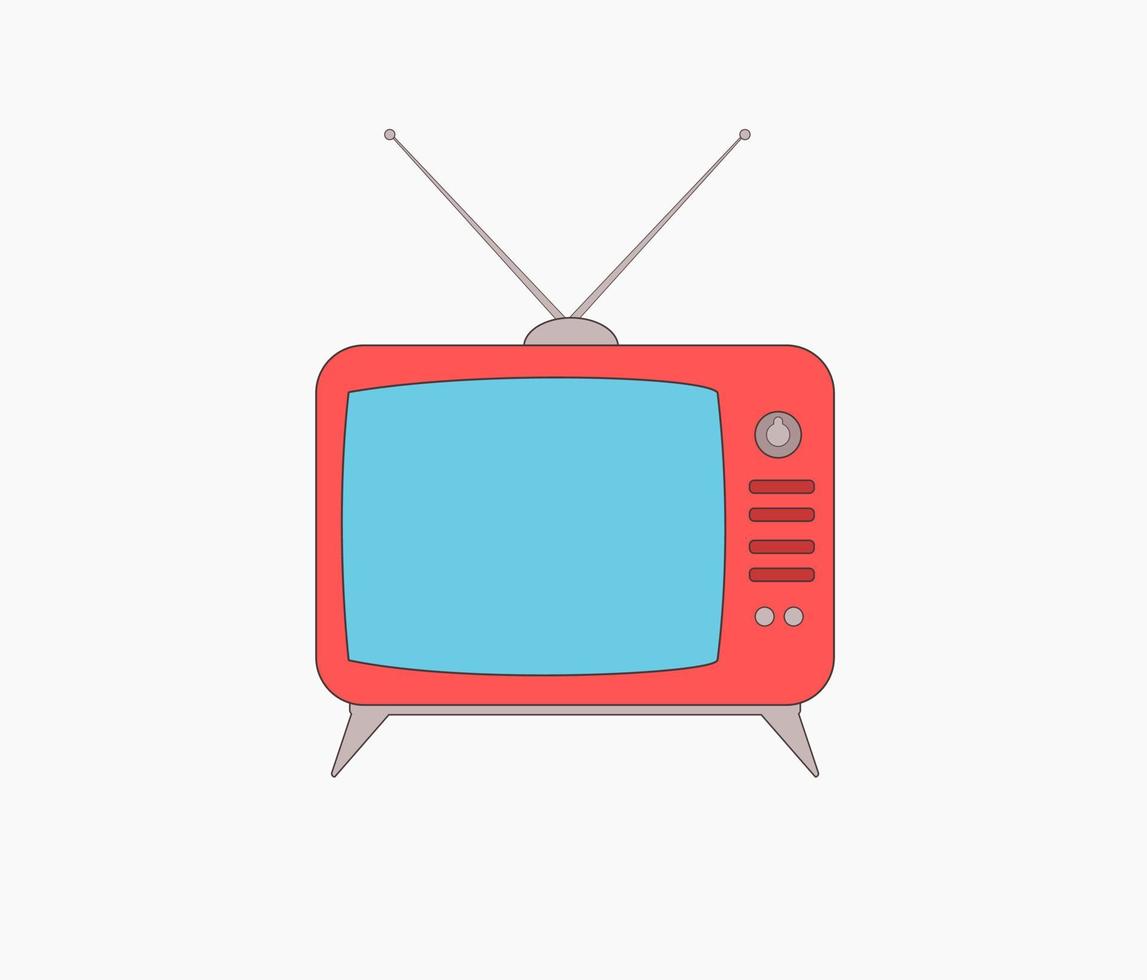 television classic handdrwan vector