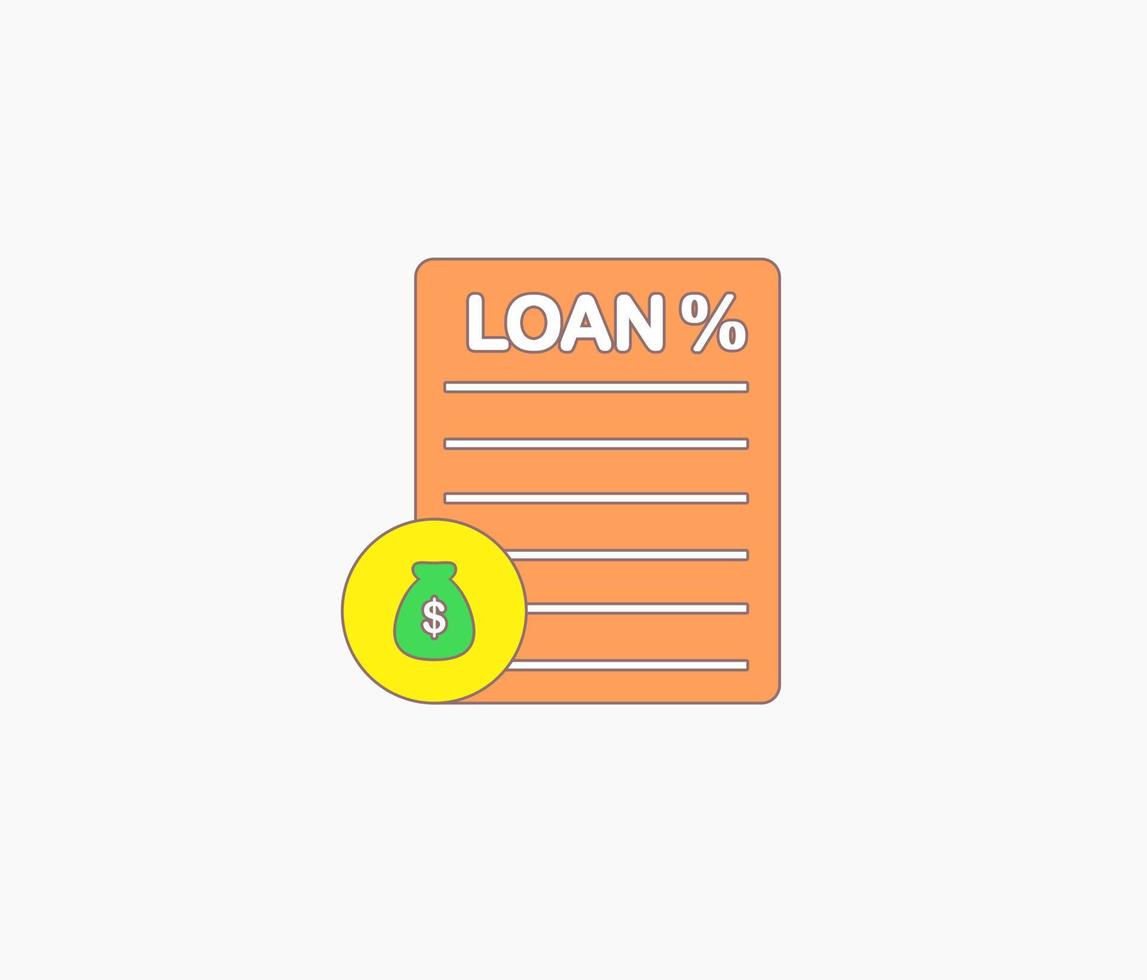 vector de página de documento de préstamo