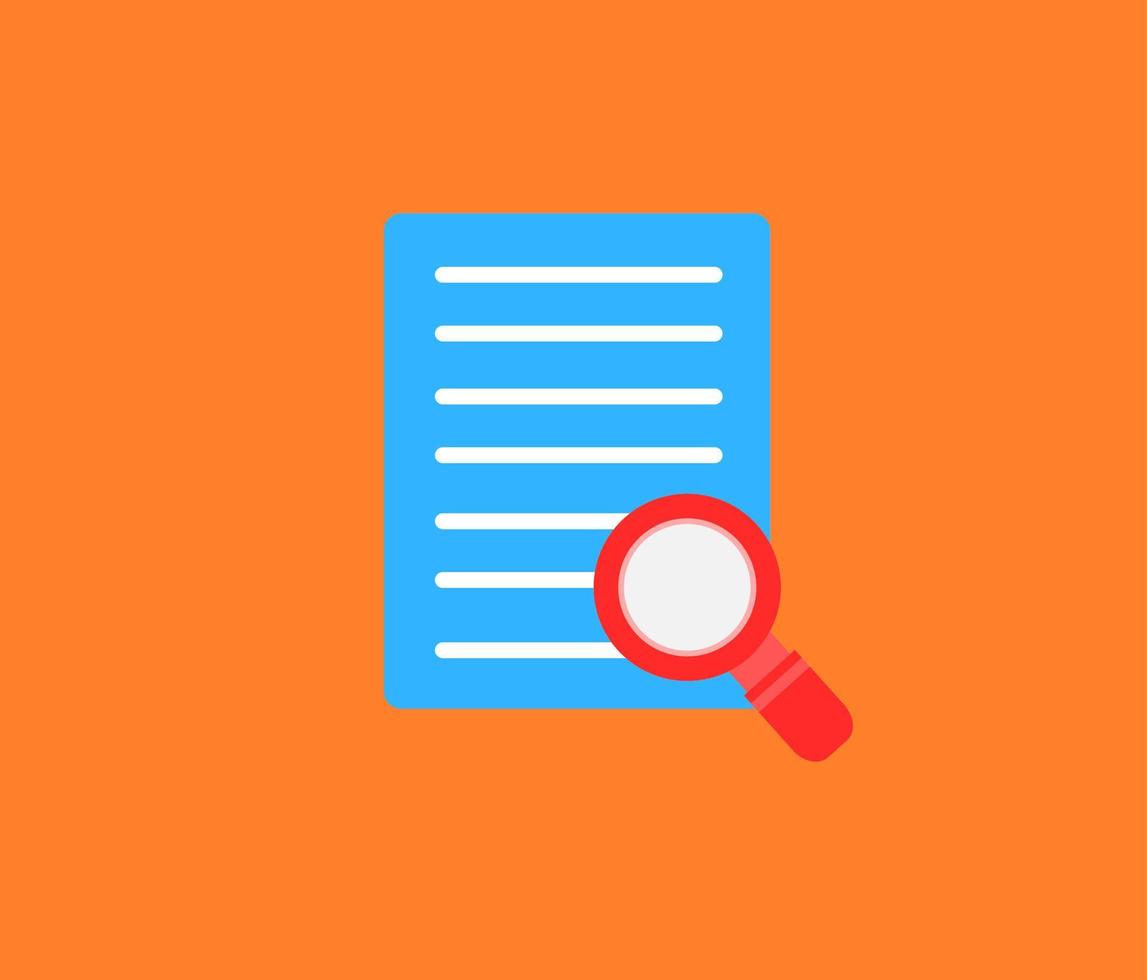 case study document flat vector