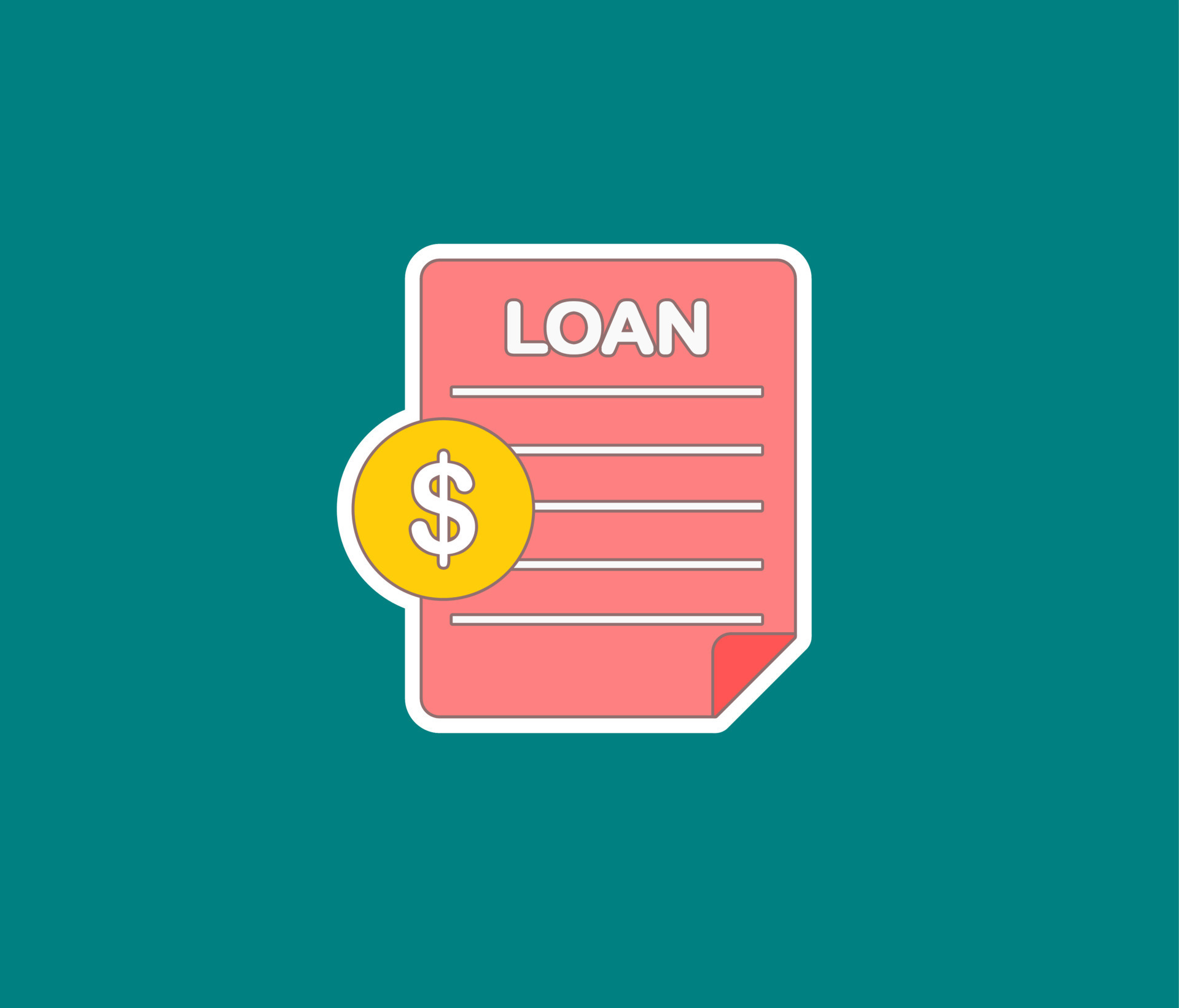loan document page sticker 13448676 Vector Art at Vecteezy