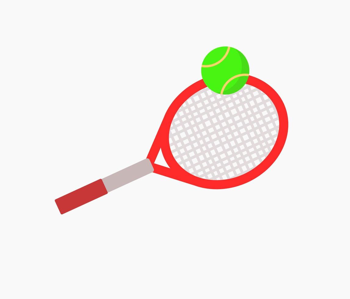 Tennis racket and ball vector