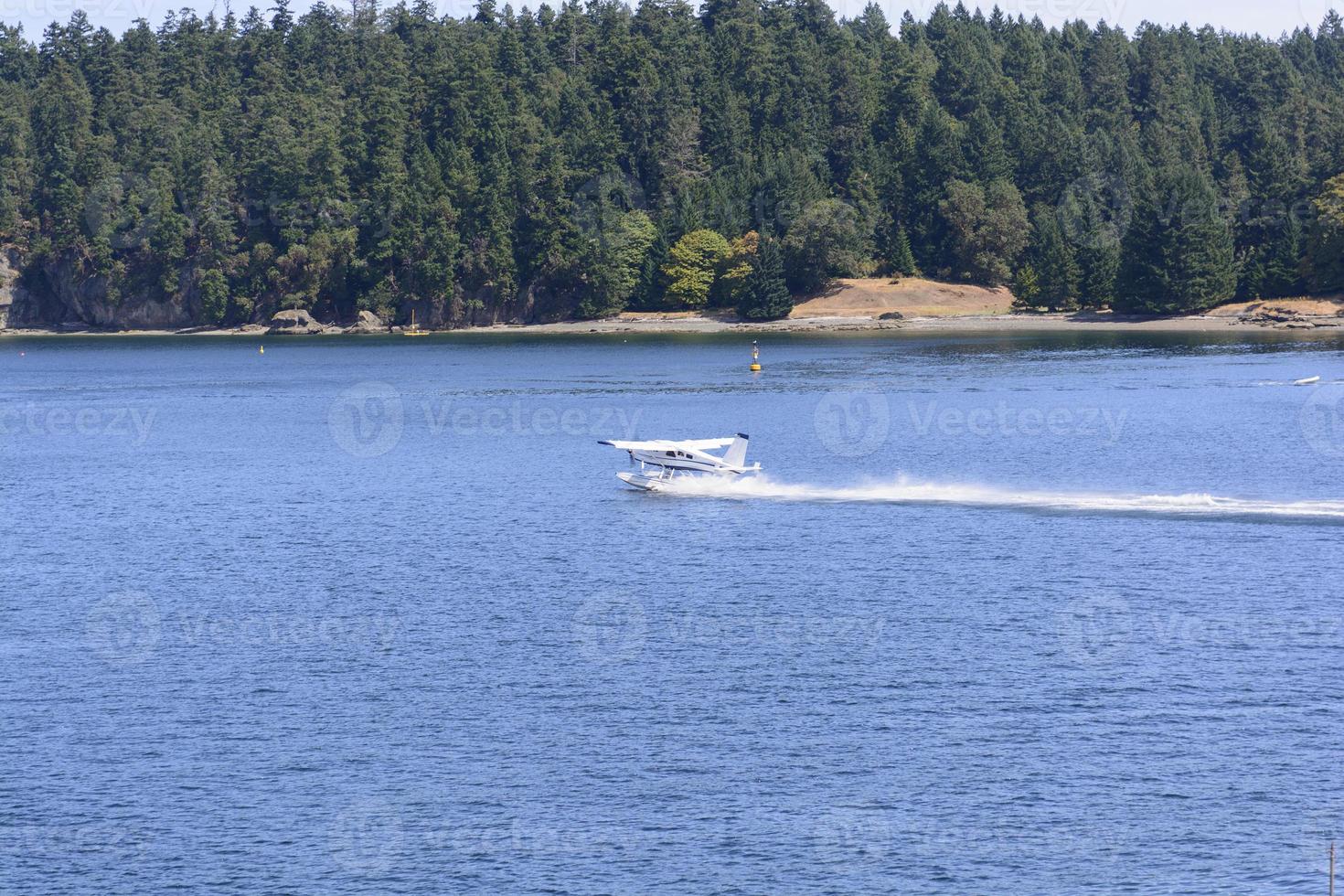 Sea Plane Taking Off in an Ocean Bay photo